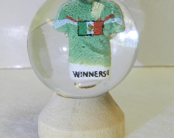 Mexico Soccer or Football Jersey Contemporary Sulphide Marble 1.33 Inches Winners Brazil 2014 World Cup