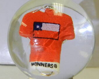 Chile Soccer or Football Jersey Contemporary Sulphide Marble 1.35 Inches Winners Brazil 2014 World Cup