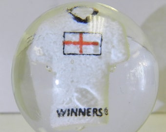 England Soccer or Football Jersey Contemporary Sulphide Marble 1.35 Inches Winners Brazil 2014 World Cup