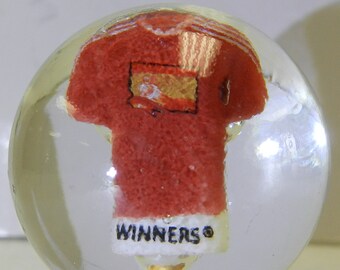Spain España Soccer or Football Jersey Contemporary Sulphide Marble 1.35 Inches Winners Brazil 2014 World Cup
