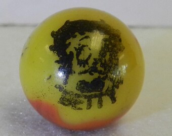 Original Vintage Peltier Glass Betty Betty Boop Comic Picture Marble .67 Inches Near Mint
