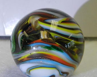 Colorful Handmade Contemporary Keith Baker Marble .90 Inches