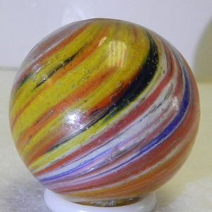 Nice High Grade Vintage German Handmade Onionskin Shooter Marble .99 Inches