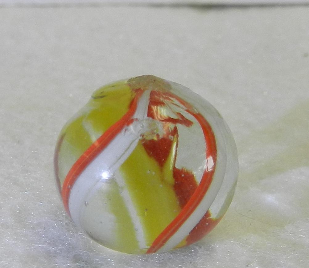 Vintage German Handmade Coreless Swirl Marble .59 Inches
