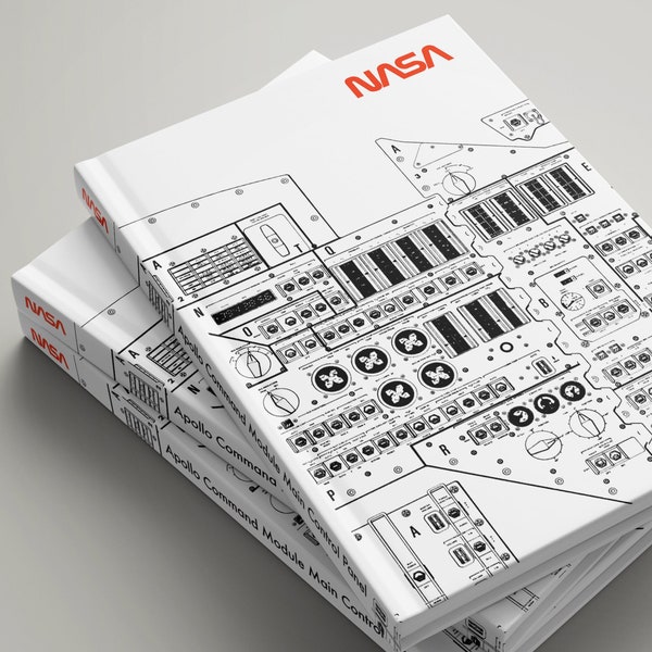 Apollo 11 Command Module Main Control Panel Schema Notebook. 150 pages. Nasa notebook. Astronaut and Space gift. Apollo 11 Gift. Nasa Gift.