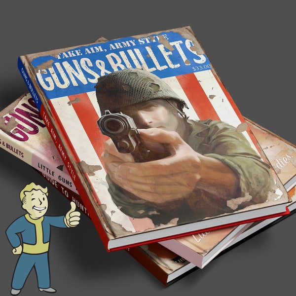 Guns & Bullets Fallout Perk Magazine. Fallout 76 Fan Gift. Fallout Replica. Fallout 4 Gift. Fallout Prop. Fallout Merch and Cosplay