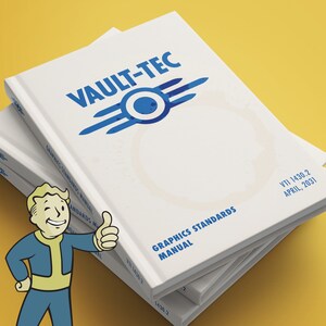 Fallout inspired notebook - Vault-Tec Graphics Standards Manual. Replica Notebook. Fallout 4. Fallout notebook. Fallout fan gift. Prop