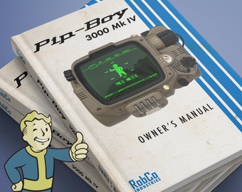 Manuale del Pip-Boy 3000 Mk IV. Taccuino ispirato a Fallout. Taccuino replica. Regalo di Fallout 76. Diario di Fallout 4. Oggetti di scena per cosplay di Fallout.