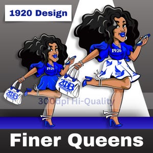 2 Feinere Blaue Sorority Schwester Clipart - Blaue & weiße Minirock Grafiken - Griechischer Buchstabe Digital Download - Original PNG Design
