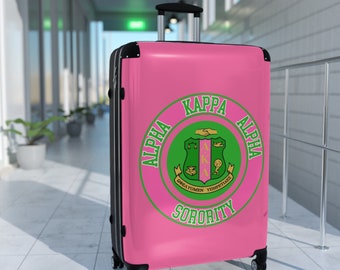 Alpha Kappa Alpha Sorority Koffer – Reisegepäck in Rosa und Grün mit griechischen Buchstaben