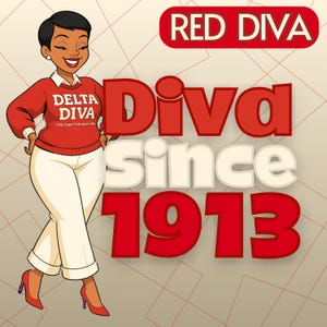 Süße Diva mit Sahne Hose Sorority Schwester PNG & JPG - Original Diva Seit 1913 Design - Griechisches Leben Clipart - HBCU Sorority Sublimation Kunst
