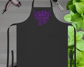 Custom Hair Stylist Apron - Personalized Hairdresser Gift for Men & Women, Cute Apron Patterns, Ideal for Salon Use