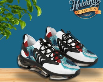 Great Wave Off Kanagawa Men's Mesh Sneakers - Hokusai, Japan - Comfortable Shock-absorbing Walking Shoes