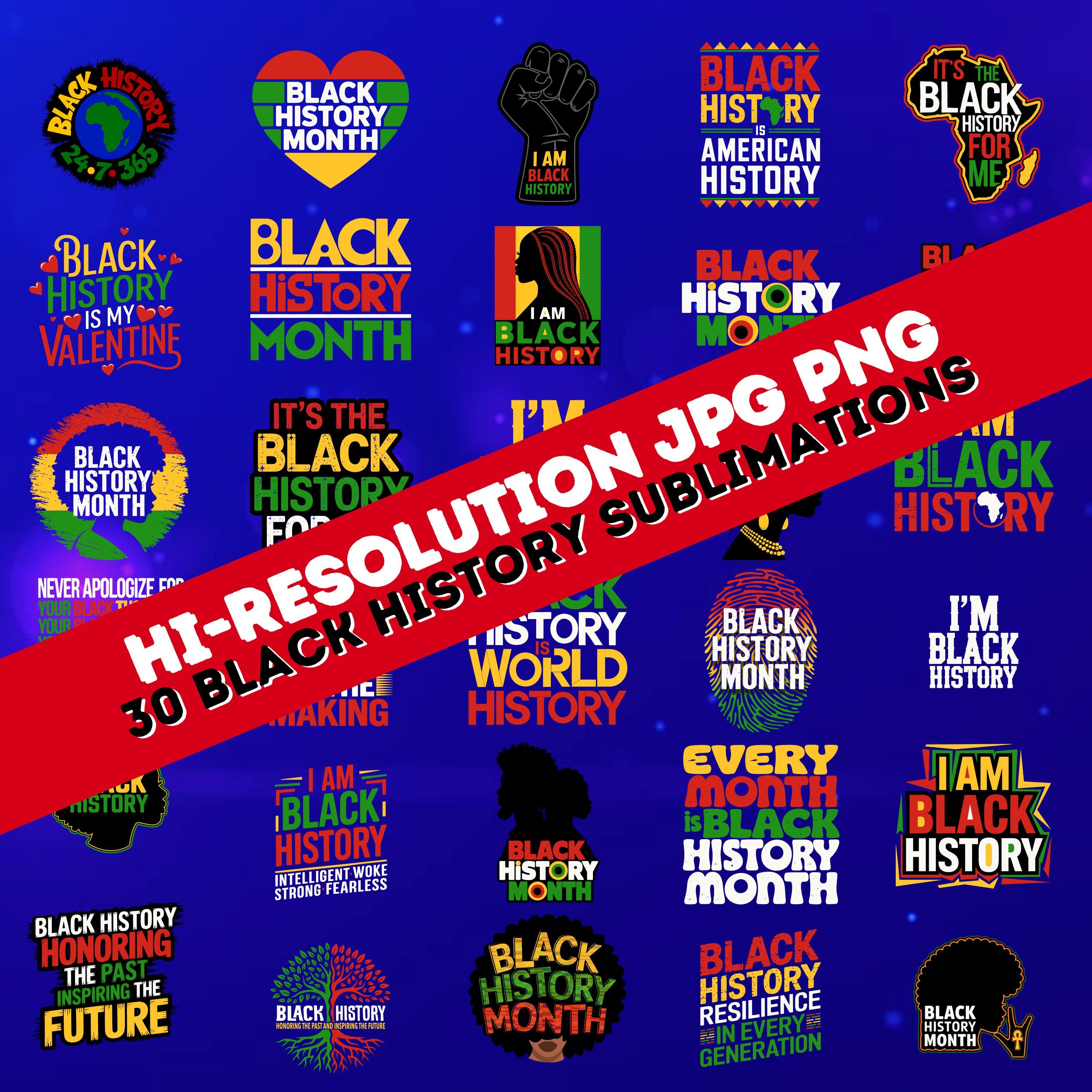Black History Sublimation Bundle Designs - 30 High-quality PNG JPG ...