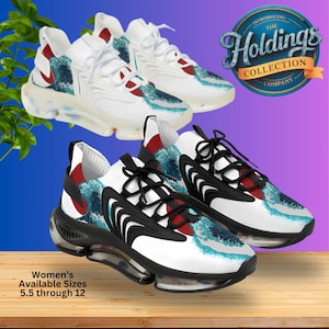 Great Wave Off Kanagawa Women&#39;s Mesh Sneakers - Hokusai, Japan - Comfortable Shock-absorbing Walking Shoes