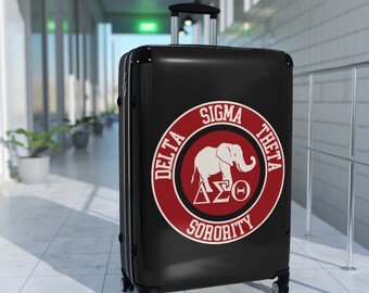 Delta Sigma Theta Sorority Reisekoffer – rundes Logo mit griechischen Buchstaben, 1913 und Elefanten-Design – perfektes Geschenk für Schwestern
