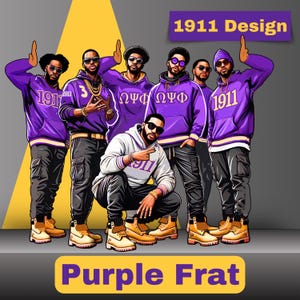 Purple Fraternity Group PNG & JPG Clipart - Hochwertiges 1911 HBCU Design - Sublimationskunst der Bruderschaft für Schöpfer