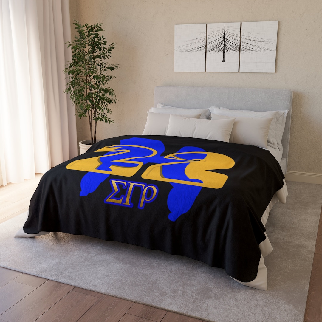 Sgrho Velveteen Blanket Twosided Microfiber With Pretty Poodle, Blue & Gold 1922 Decor, Sigma