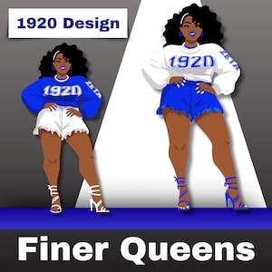 2 Groß Feiner Blau Sorority Schwester Clipart - Blau & Weiß Grafiken - Griechischer Buchstabe Digitaler Download - Original PNG Design