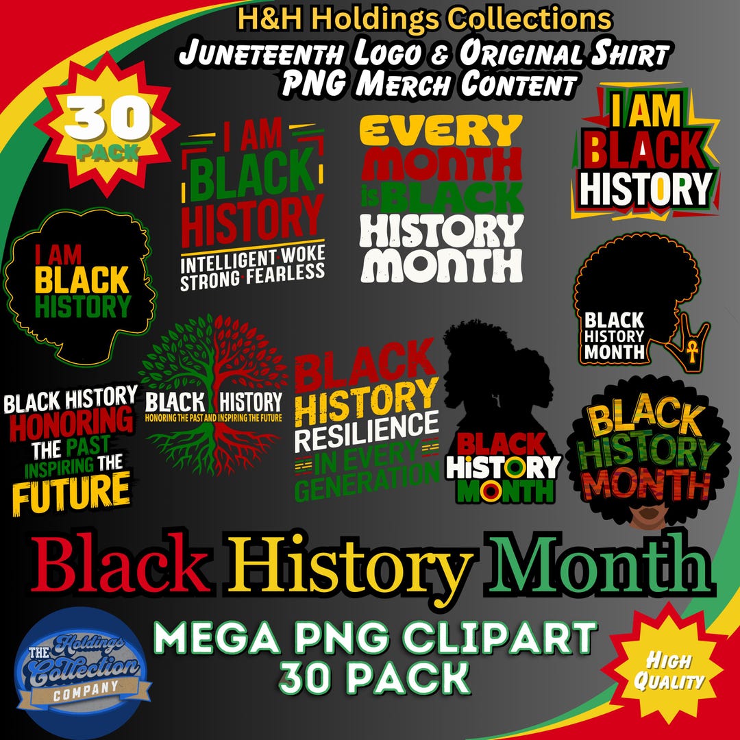 Black History Sublimation Bundle Designs - 30 High-quality PNG JPG ...