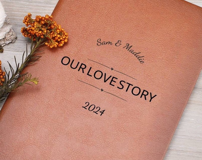 Our Love Story Personalized Wedding Engagement Gift Custom Couples Journal Customized Anniversary Memory Book Love Letters To You Notebook