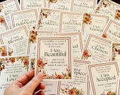 Christian Affirmations Women Bible Study Gift (Digital Download), Womens Ministry Printable Bible Verse Cards, Women Scripture Study Cards