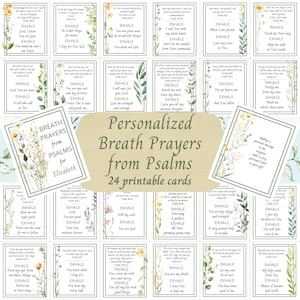 Personalized Breath Prayer Scripture Cards Personalized Printable Christian Prayer Cards Faith Based Mindfulness Personalized Scripture Gift