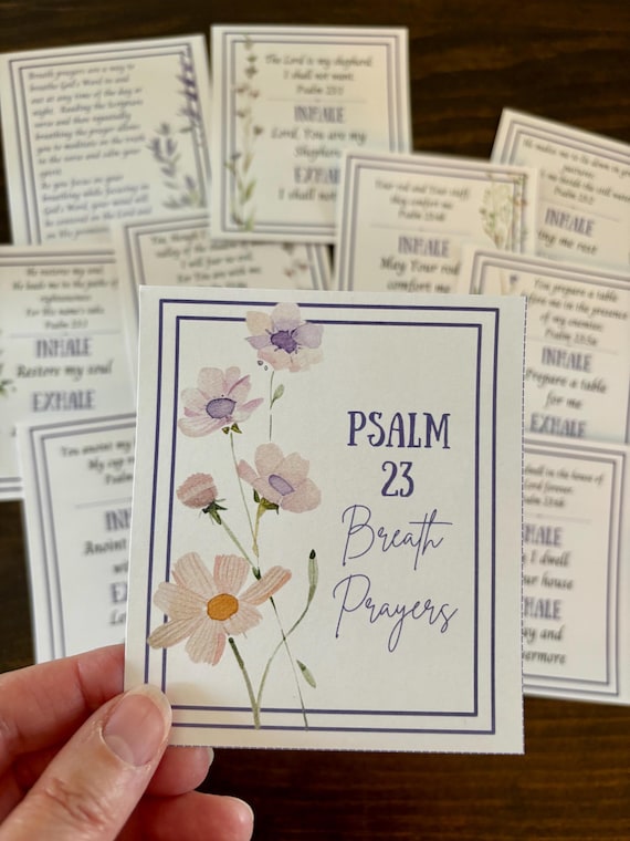Psalm 23 Breath Prayer Cards: Christian Meditation (Digital Download)
