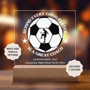 Coaching Appreciation Gift, Soccer Coach Appreciation Gift, Personalized Soccer Coaching Gift, Soccer Coach Award, Soccer Team Banquet Gift
