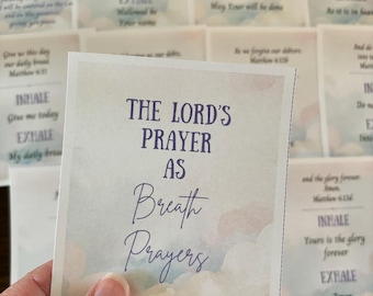 Lord's Prayer Scripture Cards: Christian Breath Prayers (Digital Download)