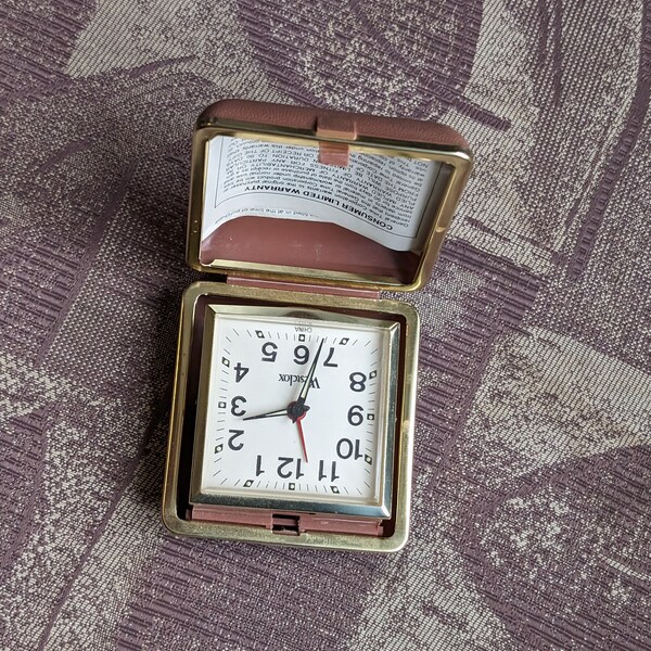 vintage Westclox travel alarm clock