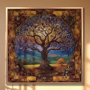Yggdrasil Tree of Life Canvas Print: Mythology Inspired Fantasy Wall Decor