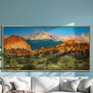 Garden of The Gods Canvas Print: Colorado Mountain Sunrise, Ready to Hang