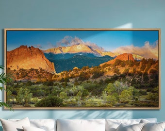 Garden of The Gods Canvas Print: Colorado Mountain Sunrise, Ready to Hang