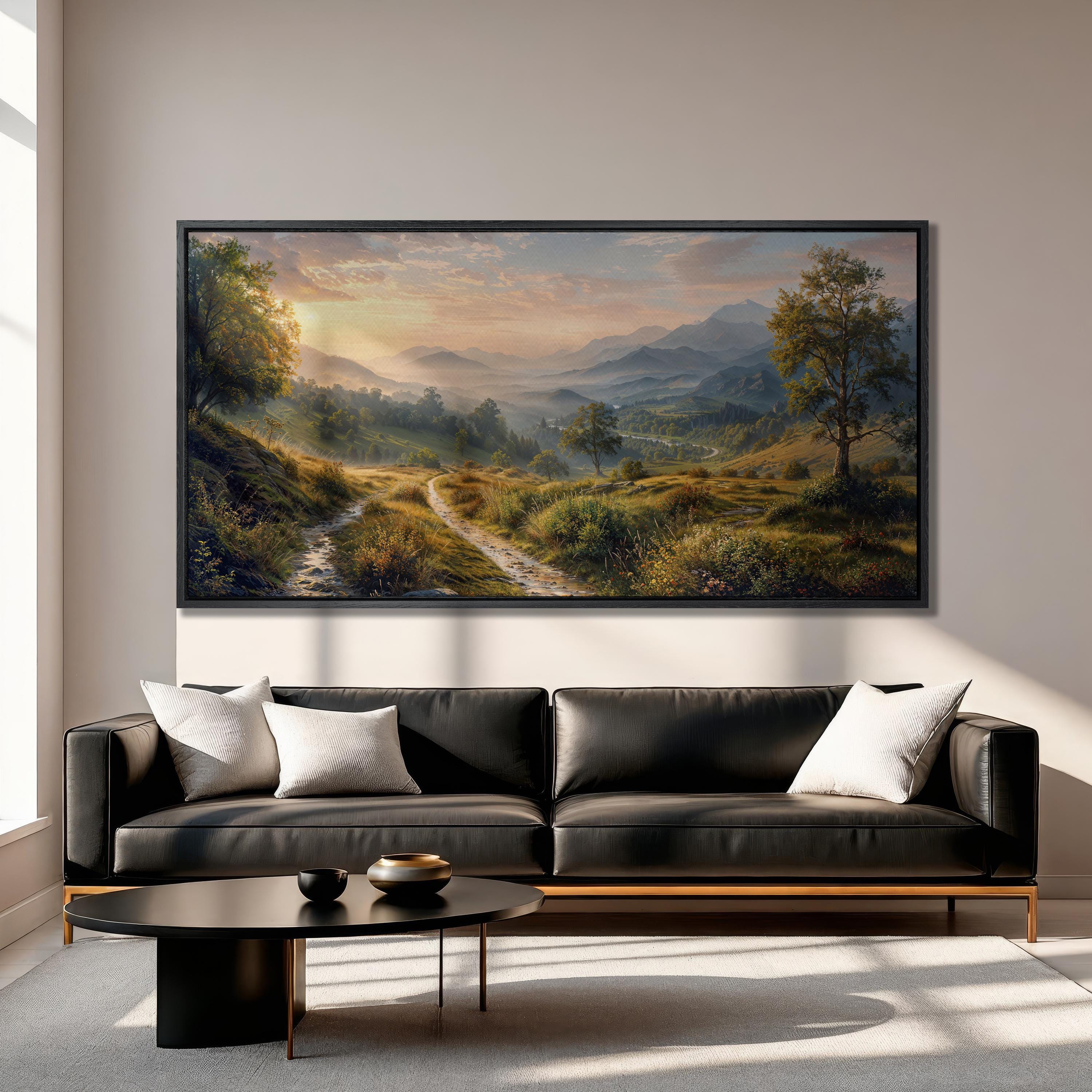 Misty Mountain Valley Canvas Print: Sunrise Landscape Wall Art - Etsy