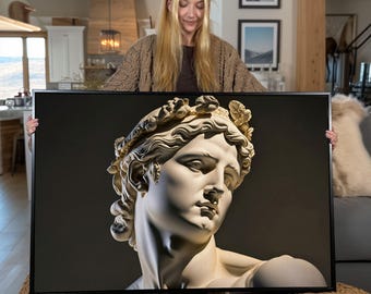 Apollo Sculpture Canvas Print: Ancient Greek Roman Wall Art