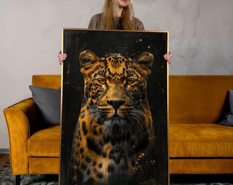 Abstract Leopard Canvas Print: Wildlife Animal Wall Art