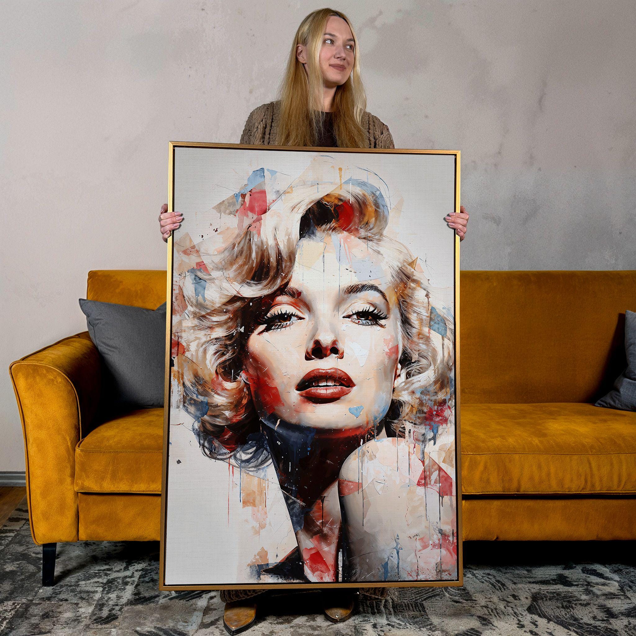 Marylin Monroe Art Iconic Celebrities TREBLE TOILE murale ART Photo Marylin Monroe Art Iconic Celebrities TREBLE TOILE murale ART Photo