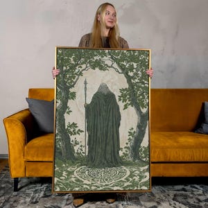 Wise Wizard Canvas Print: Medieval Fantasy Framed Wall Art