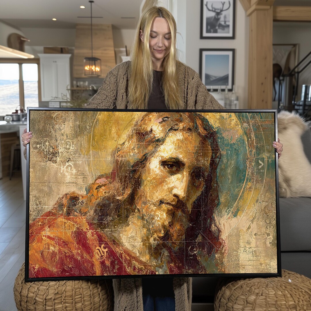 Jesus Christ Portrait Canvas Print | Modern Religious Wall Art - Etsy