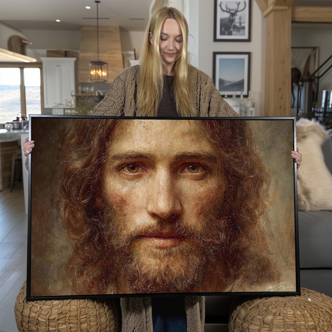 Jesus Christ Portrait Canvas Print | Religious Framed Wall Art - Etsy