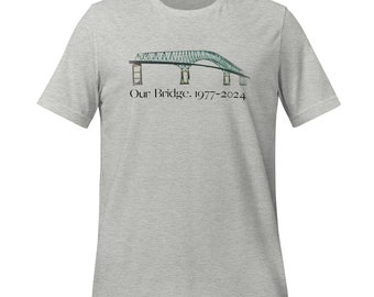 Francis Scott Key Bridge Shirt, Bridge Remembrance T Shirt, Patapsco River, Baltimore Bridge Tee, Key Bridge 1977-2024 Shirt, Chesapeake Bay