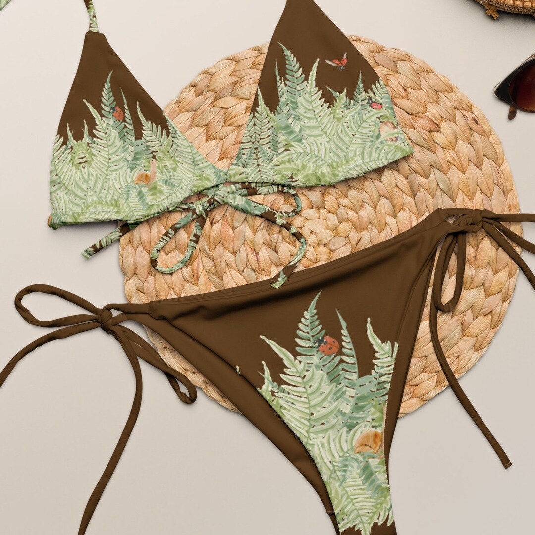 String Bikini Top - Fern