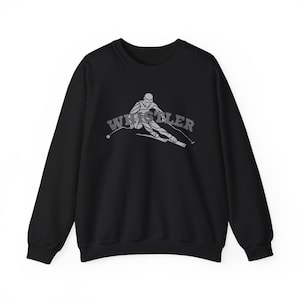 Sudadera de esquí Whistler, ropa de esquí de Canadá, regalo para amantes del esquí alpino, camiseta Gnar de après ski, traje de esquí retro vintage en capas para invierno