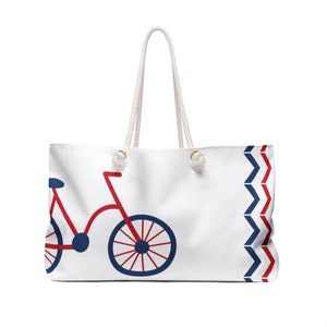 Borsa tote da weekend per bicicletta, borsa tote da viaggio per ciclismo, borsa da ciclismo francese USA, borsa da spiaggia, palestra, allenamento, viaggio, crociera, regalo per ciclisti