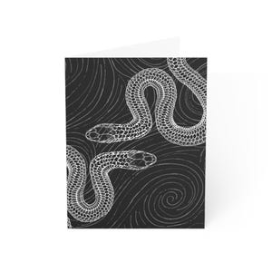 Schlangen Grußkarten Stationärer Brief Dankeschön Karte Goth Tattoo Kunst Inspiriert Kitsch Pop Art Design Reptil Schlange Fantasy Mythos Karte