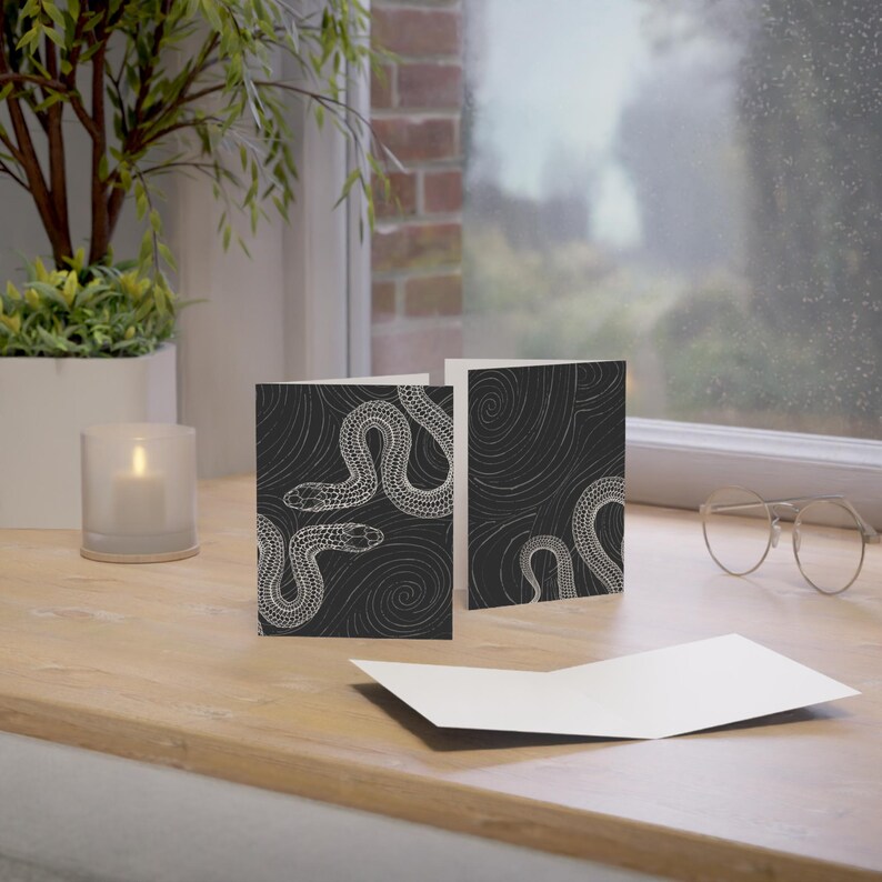 Snakes Greeting Cards Stationary Letter Thank You Note Card Goth Tattoo ...