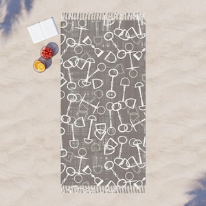 Equestrian Beach Towel: Horse Lover Gift, Country Western Style
