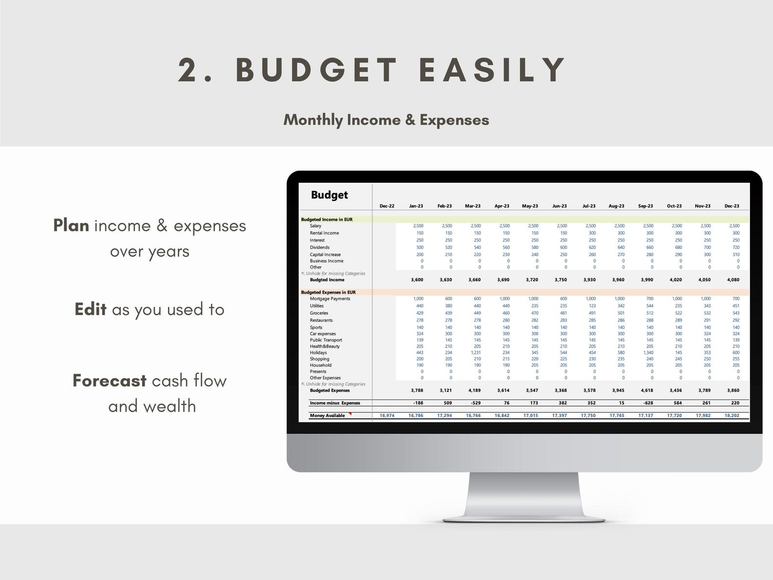 MY CASH FLOW | Excel + Sheets | Simple Personal Finance Tracker ...