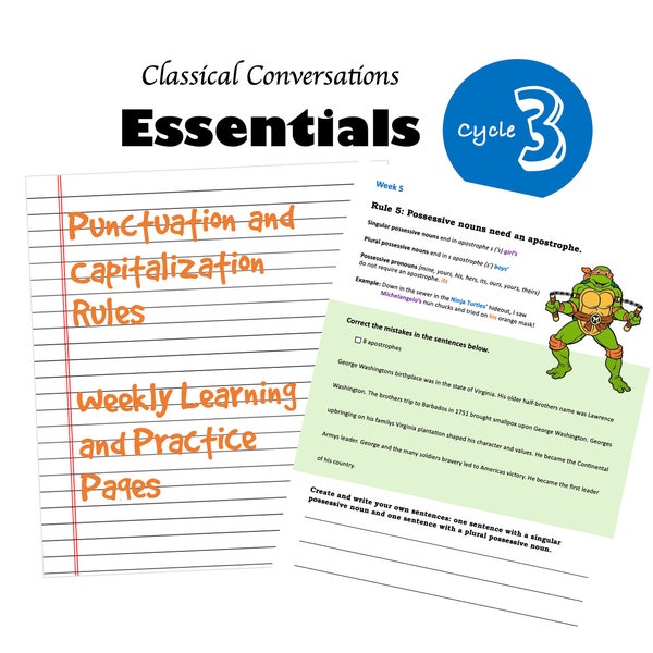 CC Essentials: Punctuation & Capitalization Rules - Practice Pages